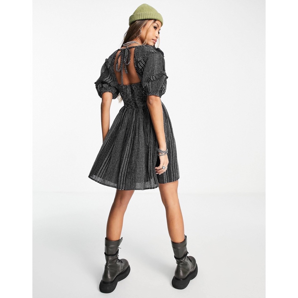 Textured Stitch Open Back Cotton Dress size 10